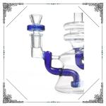 8 Inches Showerhead Perc Bongs Smoking Glass Recycler 5mm Thickness