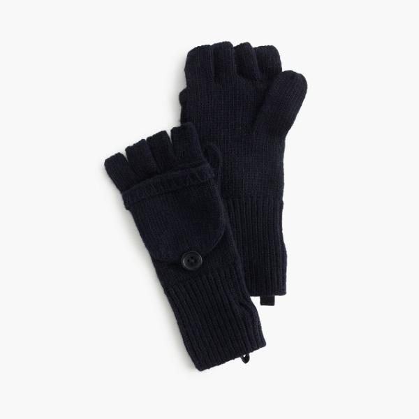 Buy cheap Boy ' S Knit Fingerless Gloves Multi Color With Button Flap Jersey Construction from wholesalers