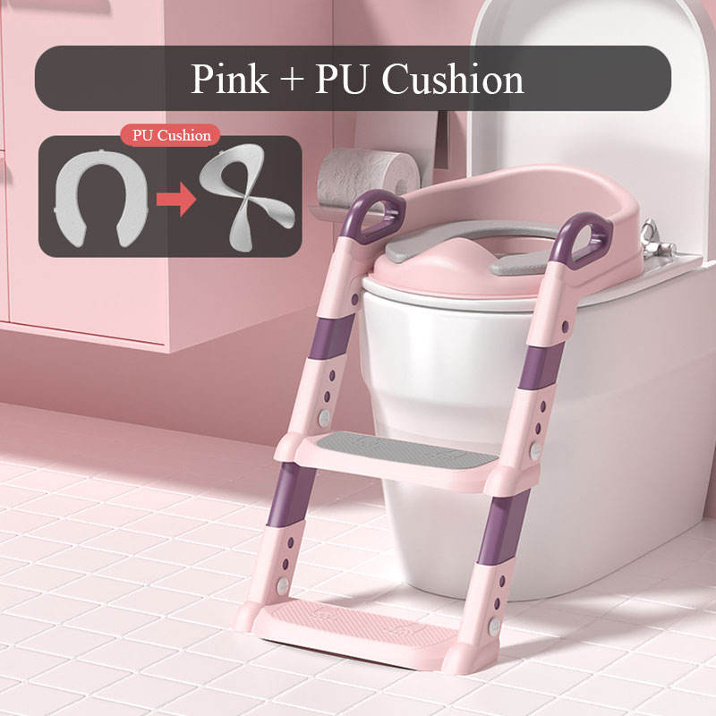 OEM ODM Soft Cushion Foldable Potty Seat With Steps OUNINBEAR Brand