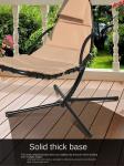 Metal Steel Outdoor Hanging Lounge Chair Swing Lounger With Solid Thick Swing