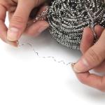 AISI 410 / 430 Stainless Steel Scouring Ball Round Shape For Kitchen Cleaning