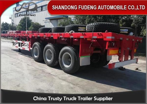 Buy cheap Air Suspension 40 Foot 3 Axles Flatbed Container Trailer from wholesalers