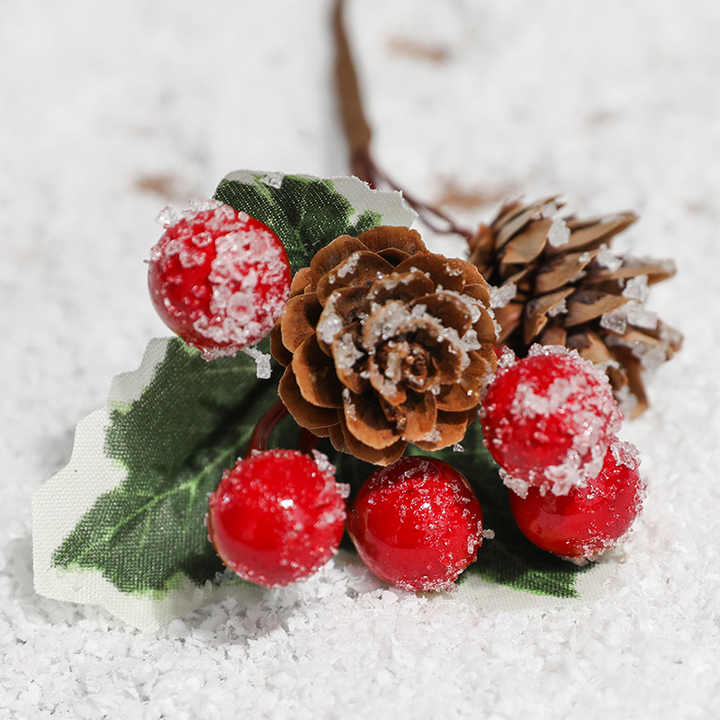 Christmas Decoration Supplies Picks Articulos Decoracion Artificial Foam Christmas Glitter Flower Picks