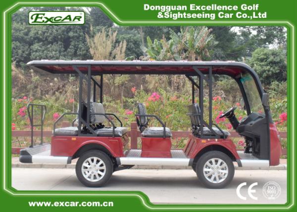 Buy cheap Blue Electric Sightseeing Bus Trojan Battery Powered Electric Tour Bus from wholesalers
