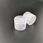 20/410 plastic PP transparent clear color ribbed closure flip top caps lids