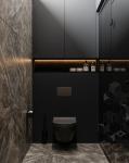 Sleek Design Mount Bathroom Cabinet Wash Basin Top Full Set Vanity With Led