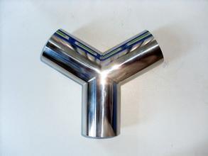 Buy cheap No.8 304 / 316L Stainless Steel 1-1/2" - 4" Sanitary Fittings / Y Tee Pipe Fitting from wholesalers