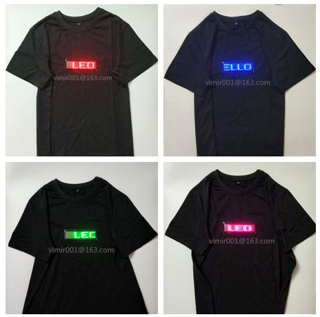 change message by customer Led neutral advertising led tshirt for men and women