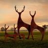 Buy cheap Contemporary Rusty Metal Garden Ornaments Corten Steel Deer Lawn Sculpture from wholesalers