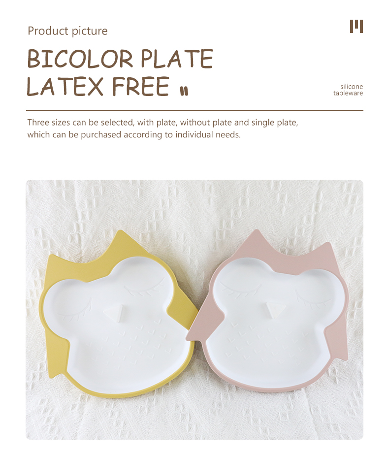 BPA Free Infant Silicone Feeding Plate Waterproof With Suction Bottom