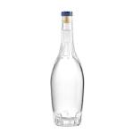 Transparent 750ml Flint Tequila Bottle with Aluminum Plastic PP Collar Material