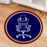 Buy cheap Living Room Carpet T4 Polyester Fiber Computer Chair Floor Mat 80cm 60cm Circular Area Rugs from wholesalers
