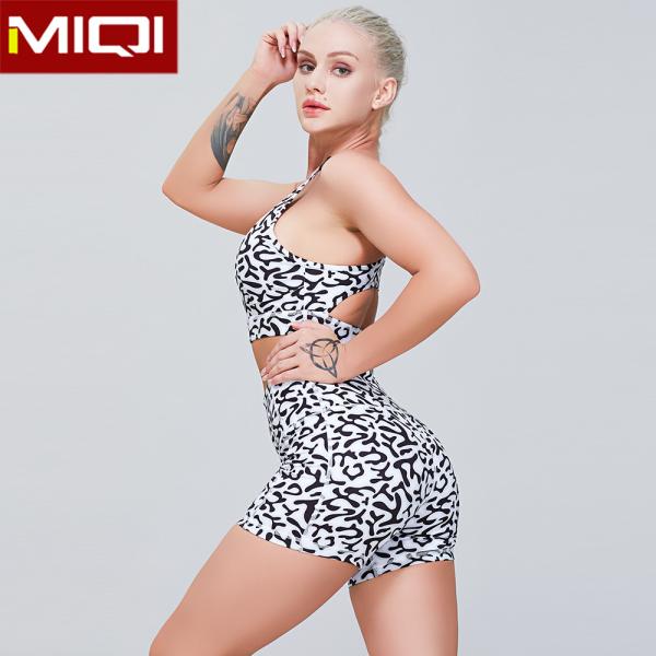 Buy cheap Ladies Hot Sale Custom Fitness Workout 2 Piece Sportswear Women Dry Fit Elastic Breathable Sublimation Yoga Set from wholesalers