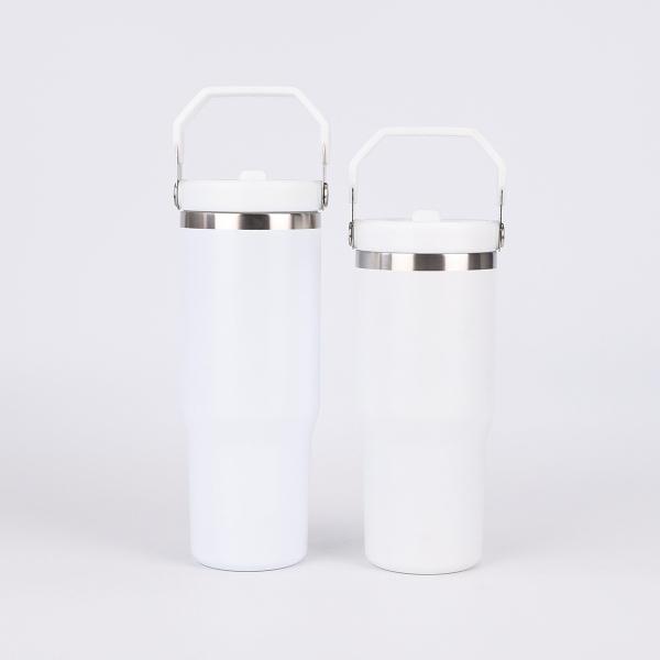 Buy cheap 20 Oz Tumbler With Handle, Insulated Tumbler With Lid And Flip Straw Leak Proof Double Wall Stainless Steel Vacuum Travel Coffee Mug Insulated Water from wholesalers