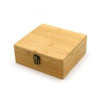 Buy cheap Eco-Friendly Laser Logo Wooden Bamboo Boxes Wood Storage Gift Box with Metal product