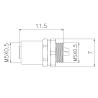 Buy cheap 3P 4P Automation Connector Waterproof M5 Straight Female Front Panel Mount Connector from wholesalers