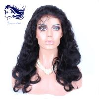 Buy cheap Indian 6A Human Hair Front Lace Wigs For Black Women Dark Black product
