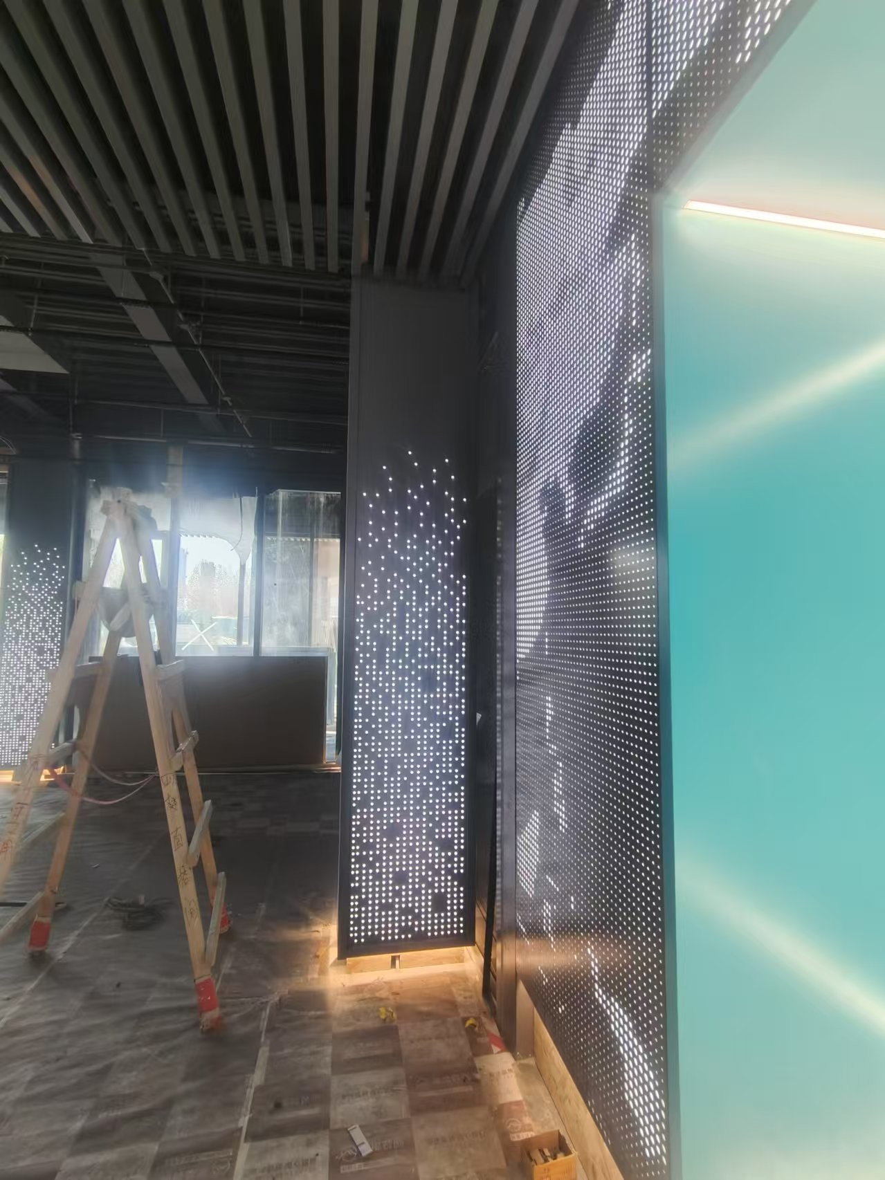 Aluminum Composite Panel Facade Wall Decortor Perforated Panels In Design Building