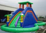 Double Inflatable Water Slide Among Pool PVC Tarpaulin Material Water Park Slide