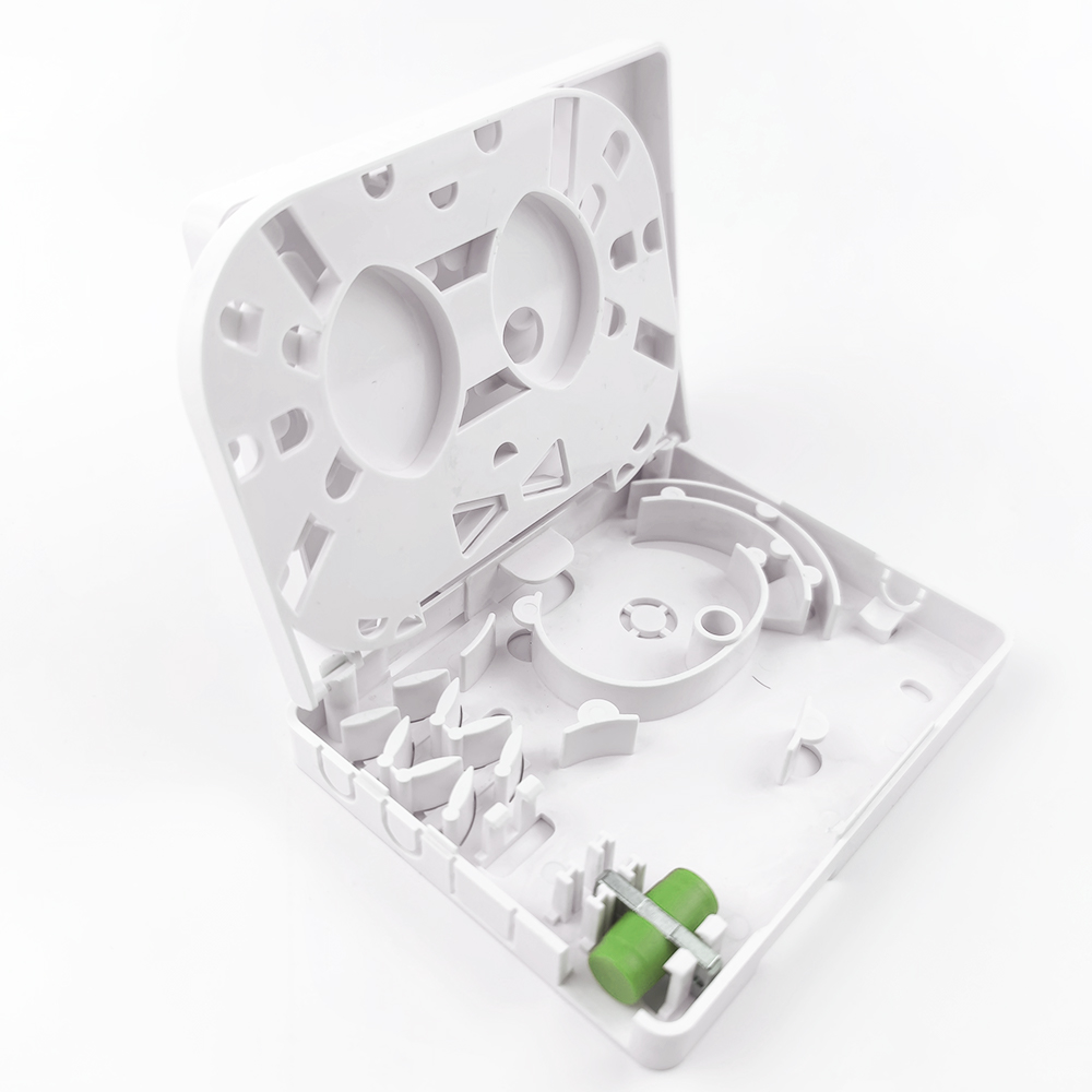 FTTH Network Indoor Wall Mounted FC APC Plastic Fiber Optic Faceplate Socket Panel 2 Cores