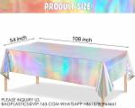 Laser Rainbow Theme Party Tablecloth Aluminum Film Birthday Wedding Party