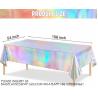 Buy cheap Laser Rainbow Theme Party Tablecloth Aluminum Film Birthday Wedding Party Decoration Disposable Tablecloth Decoration from wholesalers