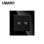 TV Dual Cable Socket Plug Connective Switch Accessories For Round Installation