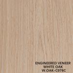 Reconstituted Decorative Engineered Wood Veneer White Oak 976C Crown Grain 0.15