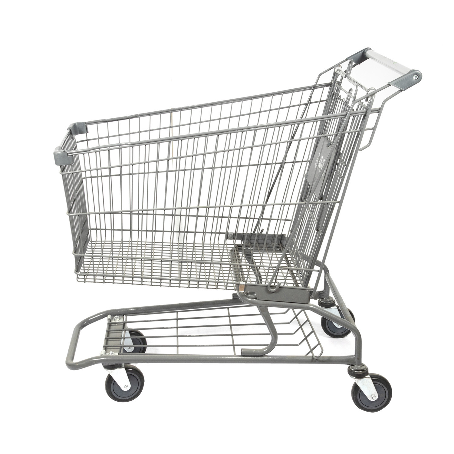 Light Gray 180L Large Capacity American Metal Shopping Cart Zinc And Powder Coating