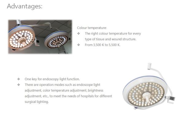 Buy cheap 3500K Hospital Theatre Lights Ceiling Mounted 48W LED Medical Light from wholesalers
