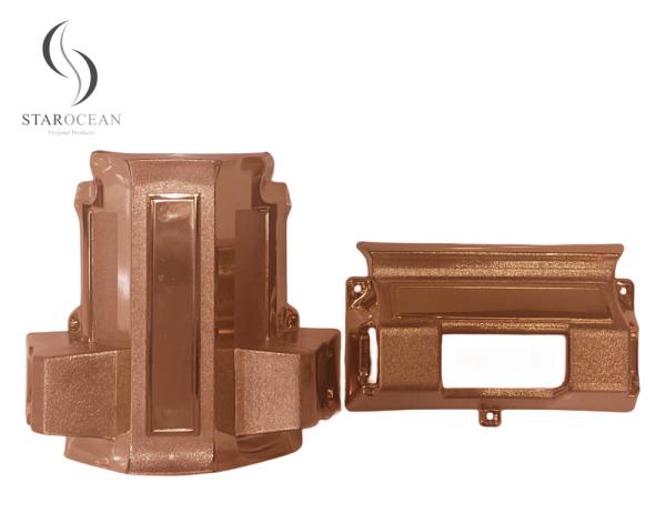Buy cheap Bronze Plastic Coffin Corner Set With Lugs And Steel Bars Premium Accessories 7# B from wholesalers