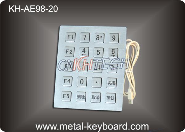 Buy cheap 20 Keys Stainless Steel Industrial Keyboard with USB or PS/2 interface from wholesalers