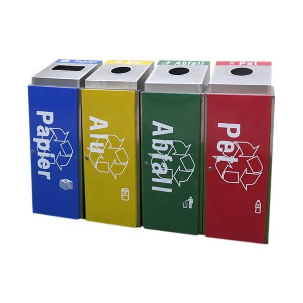 Buy cheap Stainless Steel 380L*400W*10000H Mm Recycling Sorting Bins from wholesalers
