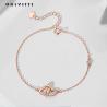 Buy cheap ODM 7.8in 304 SS Slider Bracelets Silver 18k Rose Gold Open Heart Bracelet from wholesalers