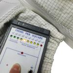 White Antistatic PU Gird ESD Fabric Short Boots For Cleanroom