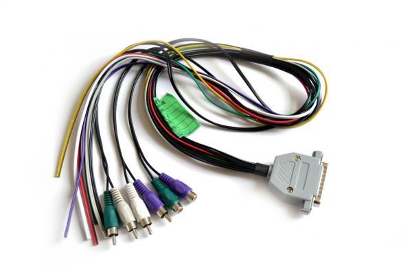 Male-Female VGA Cables Waterproof DC Power Jack Adapter for Audio Video Wiring Harness