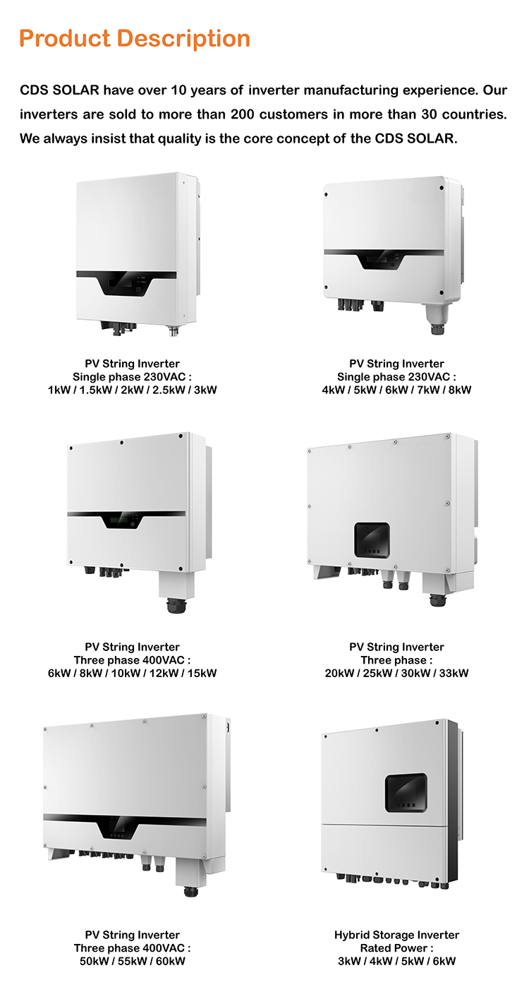 10Kva 380V single phase converter hybrid off and on gird inverter with Mppt controller motor