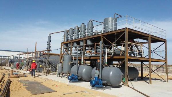 Buy cheap 20T black used tire pyrolysis oil distillation plant 85% Oil Yield from wholesalers
