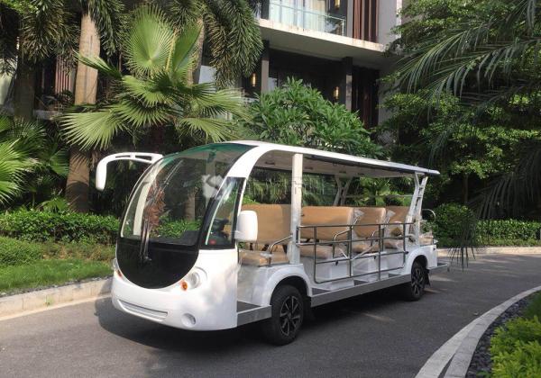 Buy cheap White Electric Tourist Vehicles Mini Electric Tour Bus Original IN - POWER AC Controller from wholesalers