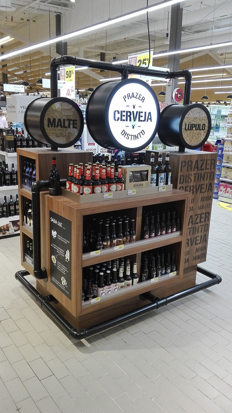 Pine Wood 5 Layers Cocktail Display Stand Display Rack with Wheels for Wine Store