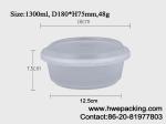 Thermoformed IML Fast Food Take Away Packaging Plastic Tray With Lid 1300ml Leak