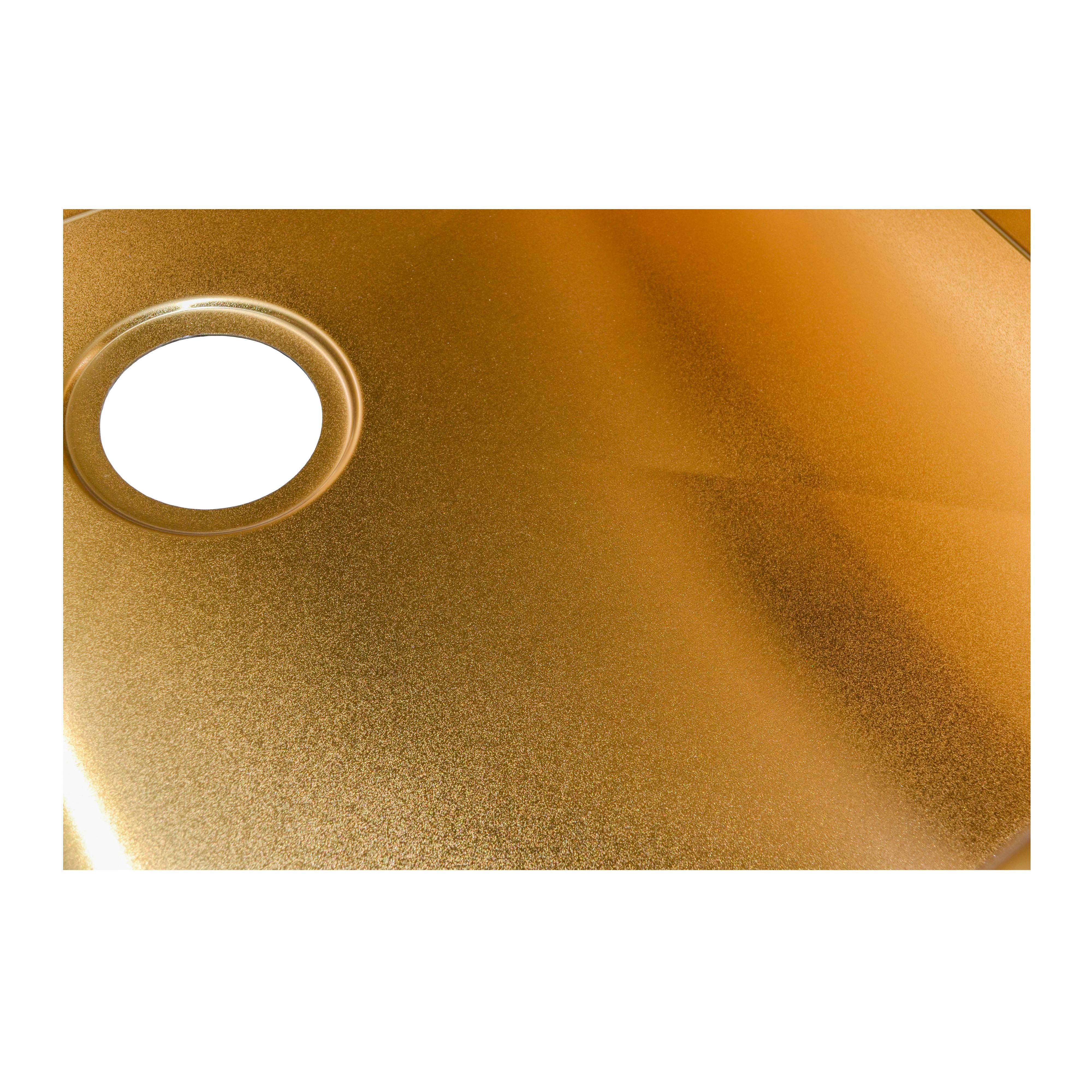 33 Inch Gold Metal Kitchen Sink Contemporary 16 Gauge Nano Surface Stainless Steel