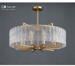 Modern home living room decoration round glass lighting candle Chandelier(WH-CY