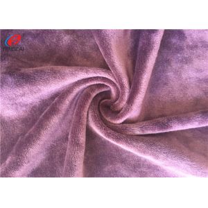 Wholesale Stretch Plain Dyed Micro Purple Velvet Fabric , Super Soft Blanket Fabric from china suppliers
