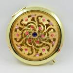 Shinny Gifts Wedding Gifts 3D Flower Gold Plating Cosmetic Makeup Mirror