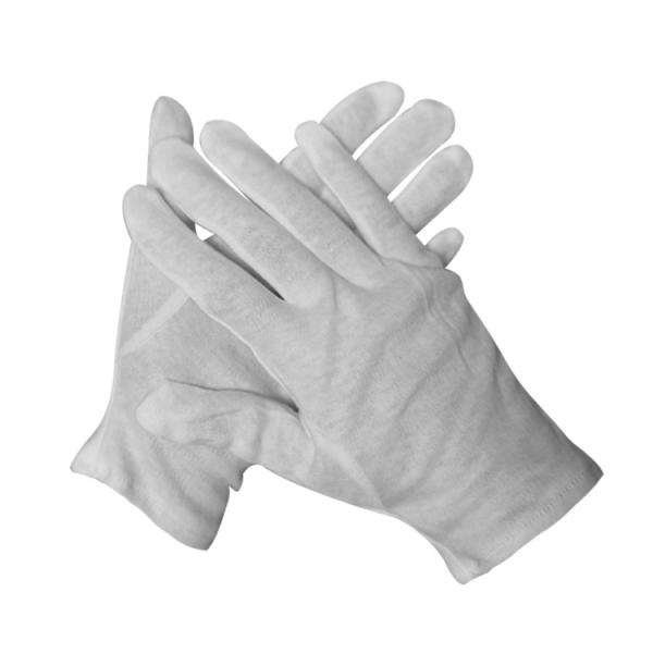 Buy cheap 100 Percent White Cotton Gloves Highly Stretchable For Dust Free Places from wholesalers