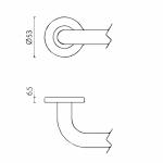 EN1906 fire rated interior door handle sets for commercial doors