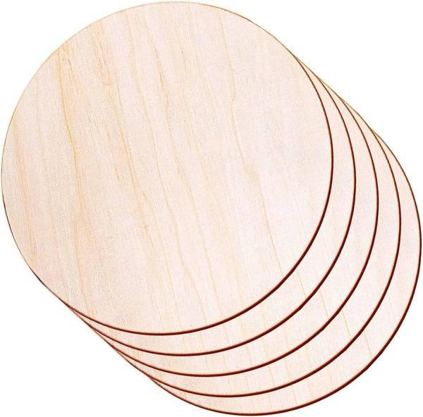 Wood Circles for Crafts, Unfinished Wood Rounds Wooden Cutouts for Crafts, Door