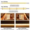 Buy cheap 100lm/w DC 12V24V 8mm 320leds Blue Flexible COB Led Strip Light for Cabinet Bedroom Kitchen Lighting Decoration from wholesalers