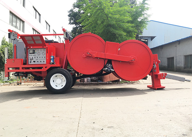 Overhead Tension Stringing Equipment Conductor Tensioner With Electric Starting Engine